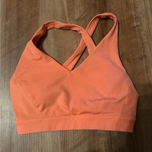 Lulu Lemon Women's Cross-Back Sports Bra - Orange